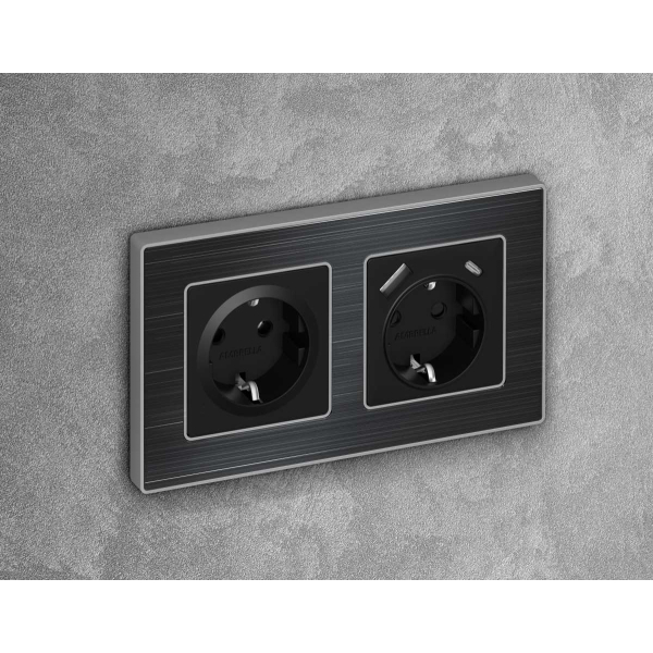 Лицевая панель розетки AMBRELLA VOLT AP8060