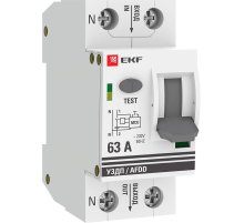 Устройство защиты от дугового пробоя (УЗДП) 1P+N 63А EKF PROxima afdd-2-63-pro