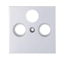 Накладка LK Studio розетки TV+FM+SAT, 2(3) отверстия (серебристый металлик) LK80 845203-1