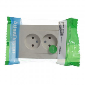Розетка двойная 2К Systeme Electric AtlasDesign 16A 250V бежевая ATN000220