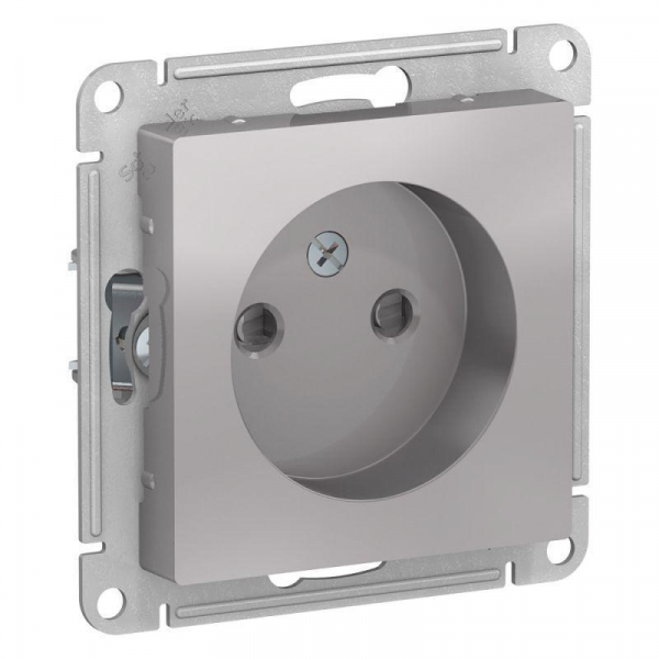 Розетка 2К Systeme Electric AtlasDesign 16A 250V со шторками алюминий ATN000349 Розетка 2К Systeme Electric AtlasDesign 16A 250V со шторками алюминий ATN000349