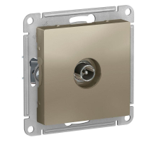 ТВ-розетка оконечная Systeme Electric AtlasDesign шампань ATN000591