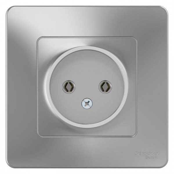 Розетка 2К Systeme Electric Blanca 16A 250V алюминий BLNRS000013 Розетка 2К Systeme Electric Blanca 16A 250V алюминий BLNRS000013