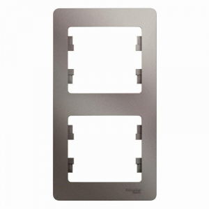 Рамка 2-постовая Systeme Electric Glossa платина GSL001206