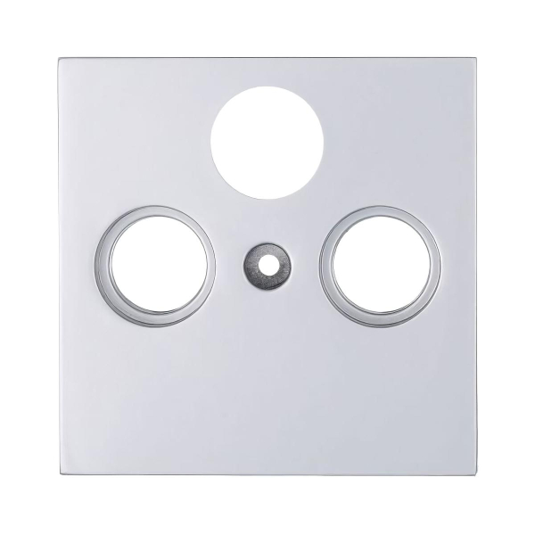 Накладка LK Studio розетки TV+FM+SAT, 2(3) отверстия (серебристый металлик) LK80 845203-1