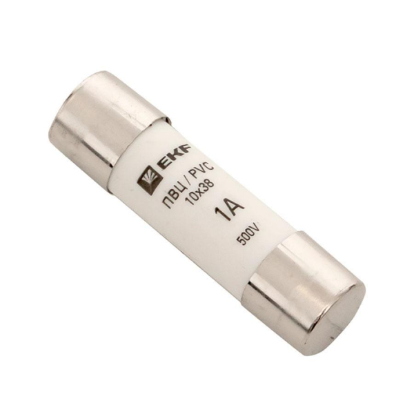 Плавкая вставка цилиндрическая ПВЦ (10х38) 1А EKF PROxima pvc-10x38-1