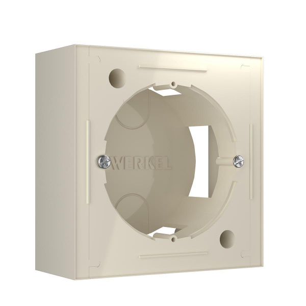 Коробка для накладного монтажа Werkel слоновая кость W8000003 4690389170836 Коробка для накладного монтажа Werkel слоновая кость W8000003 4690389170836