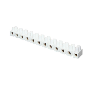 Колодка клеммная (14мм.) 20А полистирол белая (10шт.) EKF PROxima plc-KK-14-20-ps-w