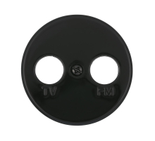 Накладка LK Studio розетки TV+FM, 2 отверстия (черный) Vintage 885208-1