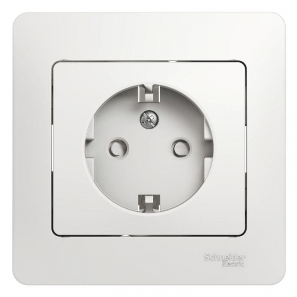 Розетка 2К+З Systeme Electric Glossa 16A 250V со шторками белая GSL000144 Розетка 2К+З Systeme Electric Glossa 16A 250V со шторками белая GSL000144