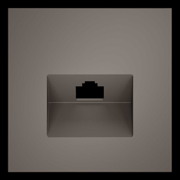 Накладка для розетки компьютерной RJ45 кат.6, S70 (капучино) Voltum VLS001314