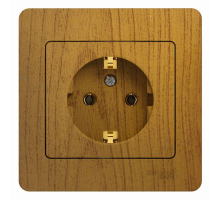 Розетка 2К+З Systeme Electric Glossa 16A 250V дуб GSL000542