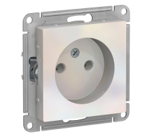 Розетка 2К Systeme Electric AtlasDesign 16A 250V жемчужная ATN000441