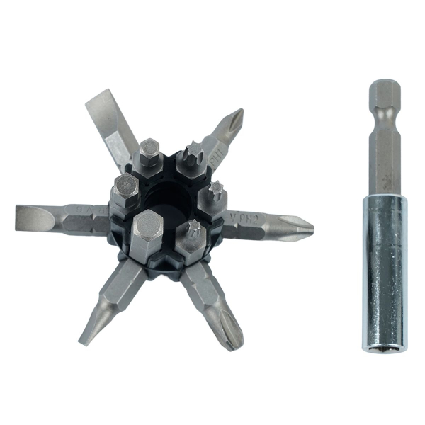 Отвертка реверсивная с битами, 14 предметов STLS004 50408