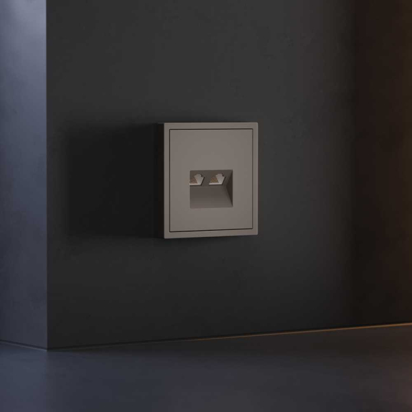 Накладка для розетки компьютерной двойной RJ45+RJ45 кат.6, S70 (капучино) Voltum VLS001414