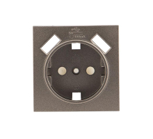 Валенсия лицевая панель розетки 1-местной с/з 16А графит с защ. штор. с 2 USB 2,1А EKF PROxima ESR16-L-028-60-2USB