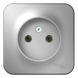 Розетка 2К Systeme Electric Blanca 16A 250V алюминий BLNRA000113
