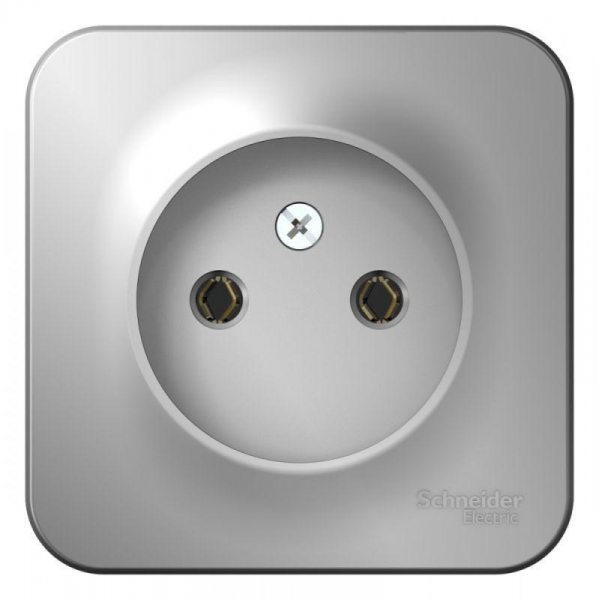Розетка 2К Systeme Electric Blanca 16A 250V алюминий BLNRA000113 Розетка 2К Systeme Electric Blanca 16A 250V алюминий BLNRA000113