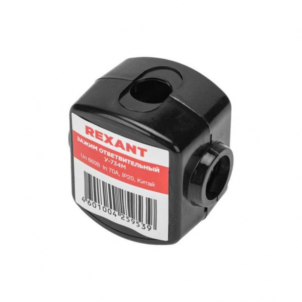 Зажим ответвительный У-734М (16-35/16-25 мм²) IP20 (сжим, орех) REXANT 07-0734 Зажим ответвительный У-734М (16-35/16-25 мм²) IP20 (сжим, орех) REXANT 07-0734