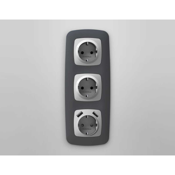 Лицевая панель розетки AMBRELLA VOLT OP4090