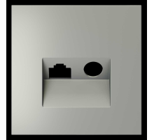 Накладка для розетки TV+RJ45 кат. 6, S70 (сталь) Voltum VLS002705