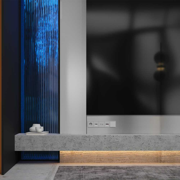 Накладка для розетки компьютерной RJ45 кат.6, S70 (серый) Voltum VLS001316