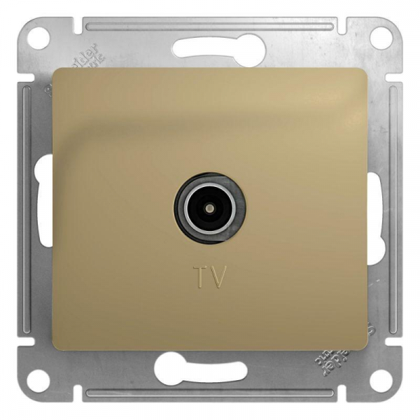ТВ-розетка оконечная Systeme Electric Glossa титан GSL000491 ТВ-розетка оконечная Systeme Electric Glossa титан GSL000491