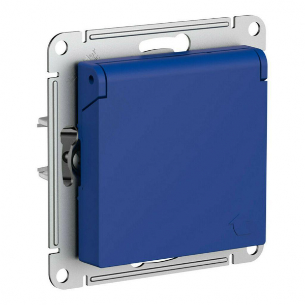 Розетка 2К+З Systeme Electric AtlasDesign 16A 250V со шторками и крышкой аквамарин ATN001146 Розетка 2К+З Systeme Electric AtlasDesign 16A 250V со шторками и крышкой аквамарин ATN001146