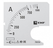 Шкала сменная для A961 750/5А-1,5 EKF PROxima s-a961-750
