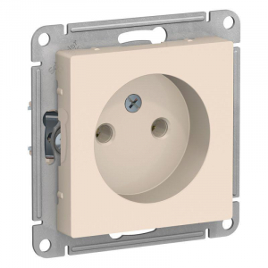 Розетка 2К Systeme Electric AtlasDesign 16A 250V бежевая ATN000241