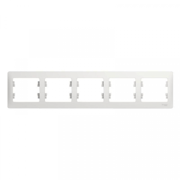 Рамка 5-постовая Systeme Electric Glossa белая GSL000105 Рамка 5-постовая Systeme Electric Glossa белая GSL000105
