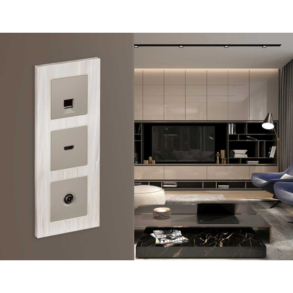 Лицевая панель розетки AMBRELLA VOLT AP3740