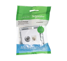 Розетка компьютерная RJ45/TV Systeme Electric AtlasDesign 5e кат UTP алюминий ATN000389