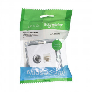 Розетка компьютерная RJ45/TV Systeme Electric AtlasDesign 5e кат UTP алюминий ATN000389