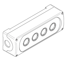 Корпус кнопочного поста MEP4-0 на 4 элемента пластиковый* 1SFA611814R1000