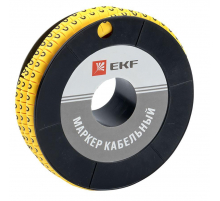 Маркер кабельный 4,0 мм2 '0' (500 шт.) (ЕС-2) EKF PROxima plc-KM-4-0