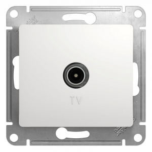 ТВ-розетка Systeme Electric Glossa белая GSL000193