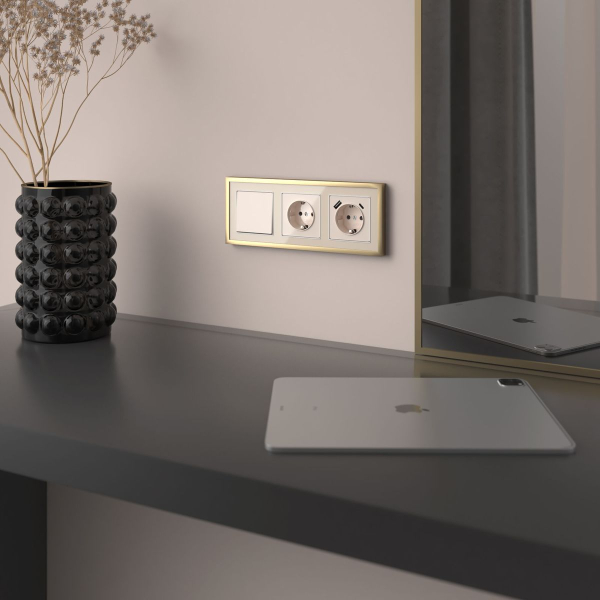 Клавиша для выключателя перекрестного Werkel айвори акрил W1119043 4690389197208