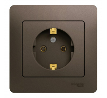 Розетка 2К+З Systeme Electric Glossa 16A 250V шоколад GSL000842