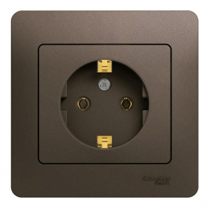 Розетка 2К+З Systeme Electric Glossa 16A 250V шоколад GSL000842