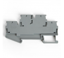 Зажим пружинный, 4-проводной проходной 2 уровня ЗНИ - 2,5 (JXB ST 2,5), серый STEKKER