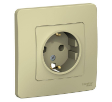 Розетка 2К+З Systeme Electric Blanca 16A 250V бежевая BLNRS001017