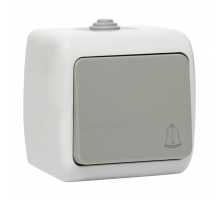 Мурманск Кнопка звонка 1-клавишная 10А IP54 серая EKF EFZ10-026-30-54