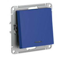 Выключатель одноклавишный Systeme Electric AtlasDesign 10A 250V с подсветкой аквамарин ATN001113