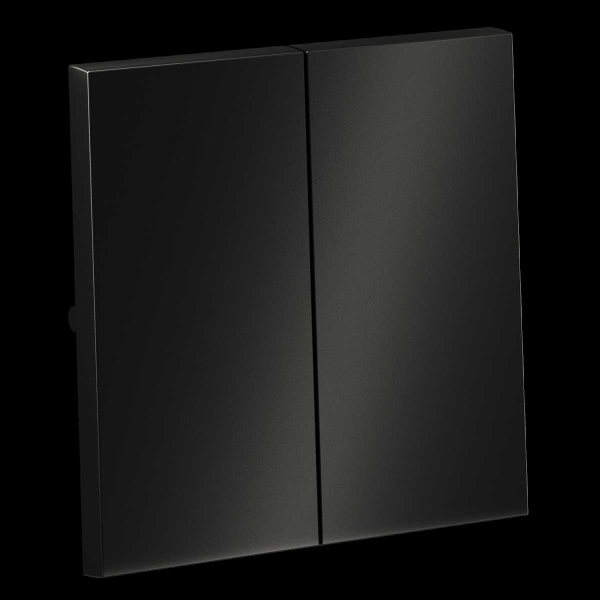Клавиши для выключателя/переключателя двухклавишного, S70 Metal (антрацит) Voltum VLSM000312