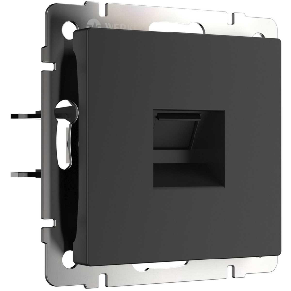 Розетка Ethernet RJ-45 cat. 6A экранированная (черный матовый) W5120108/ a069685 Розетка Ethernet RJ-45 cat. 6A экранированная (черный матовый) W5120108/ a069685