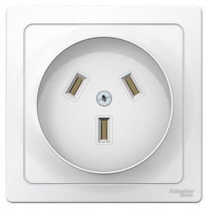 Розетка силовая 2К+З Systeme Electric Blanca 16A 250V белая BLNSR003231