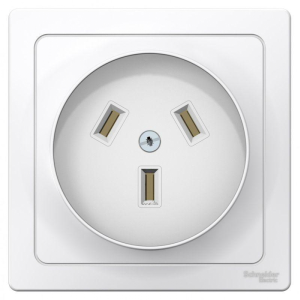 Розетка силовая 2К+З Systeme Electric Blanca 16A 250V белая BLNSR003231 Розетка силовая 2К+З Systeme Electric Blanca 16A 250V белая BLNSR003231