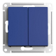 Выключатель двухклавишный Systeme Electric AtlasDesign 10A 250V аквамарин ATN001151