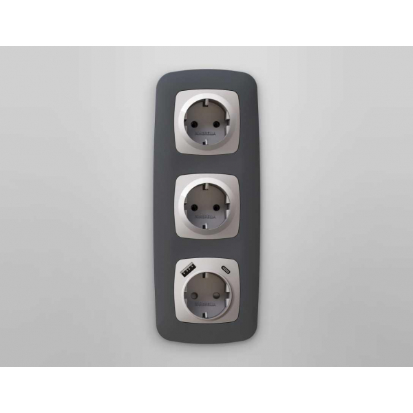 Лицевая панель розетки AMBRELLA VOLT OP4100